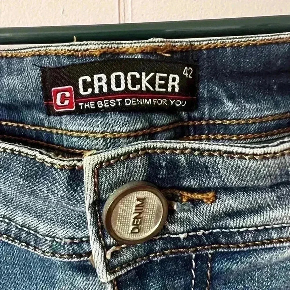 Men's Sz 42 Crocker Ranch Denim Blue Jeans - Picture 5 of 7